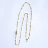 full view yellow gold filled hope necklace with a sterling silver authentic 4mm pendant