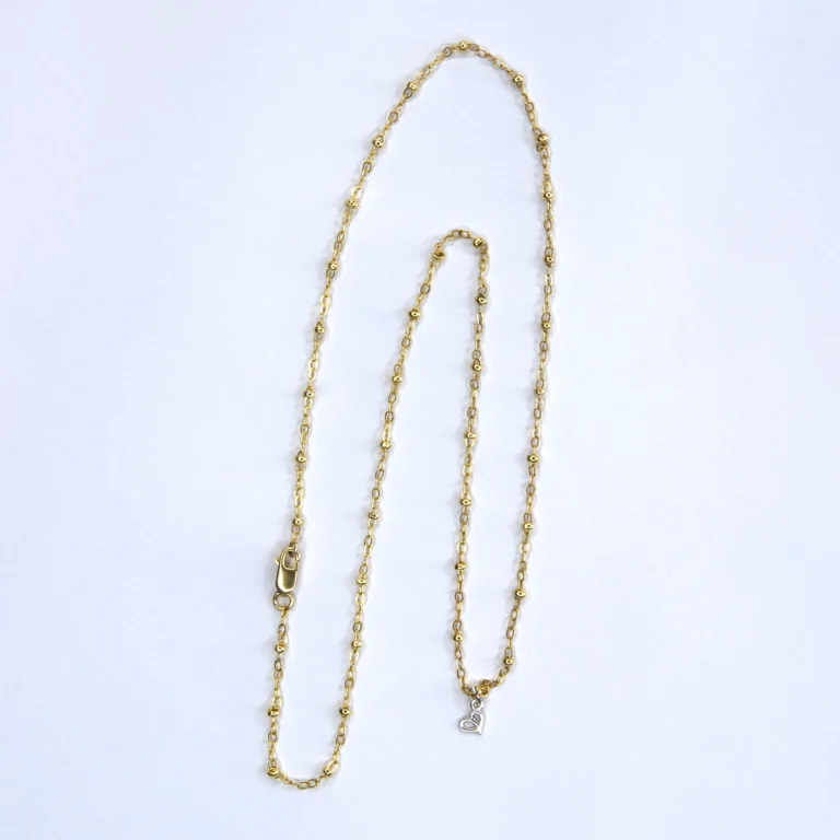 full view yellow gold filled hope necklace with a sterling silver authentic 4mm pendant