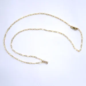 yellow gold filled strength necklace with a 14K yellow gold authentic 4mm heart pendant on a white background