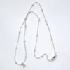full view sterling silver hope necklace with a 14K yellow gold authentic pendant on a white background